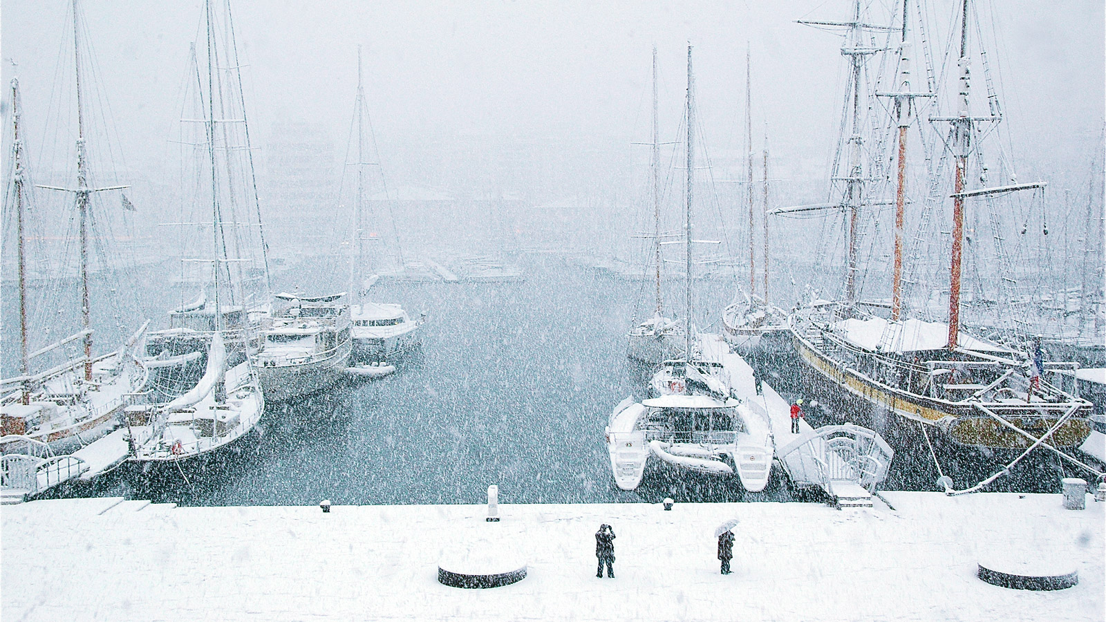 Marseille sous la neige